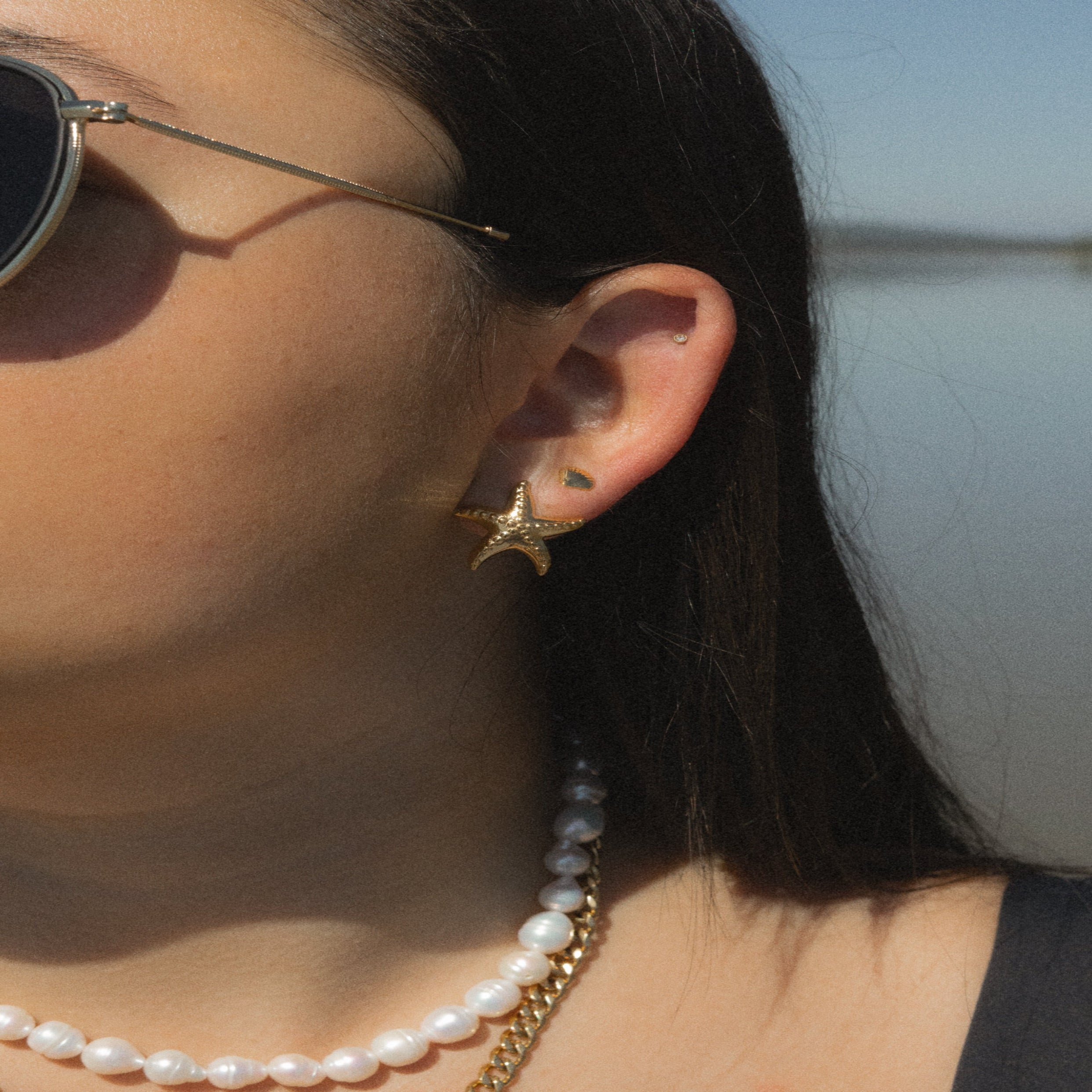 Coastal Charm Stud Set – Starfish, Shell & Mini Stud Earrings