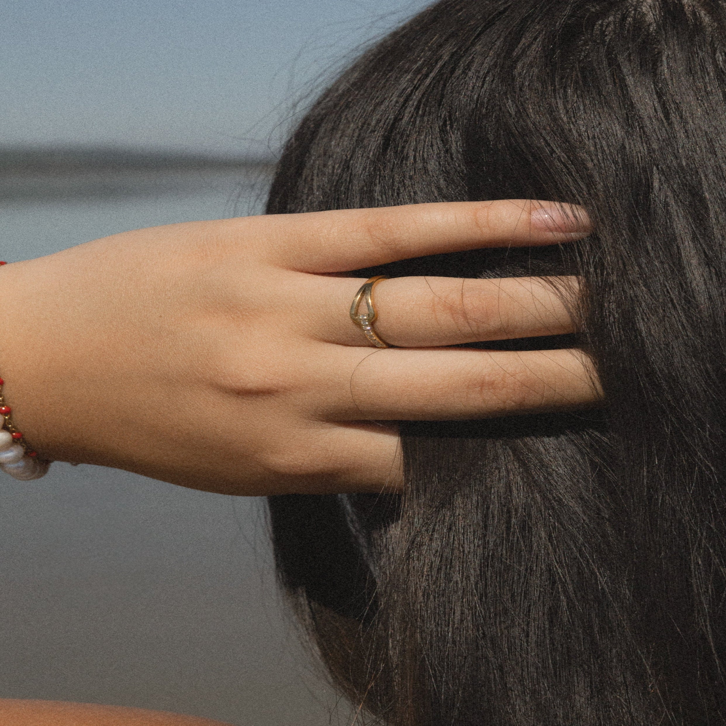 Tarnish-resistant gold statement ring for women