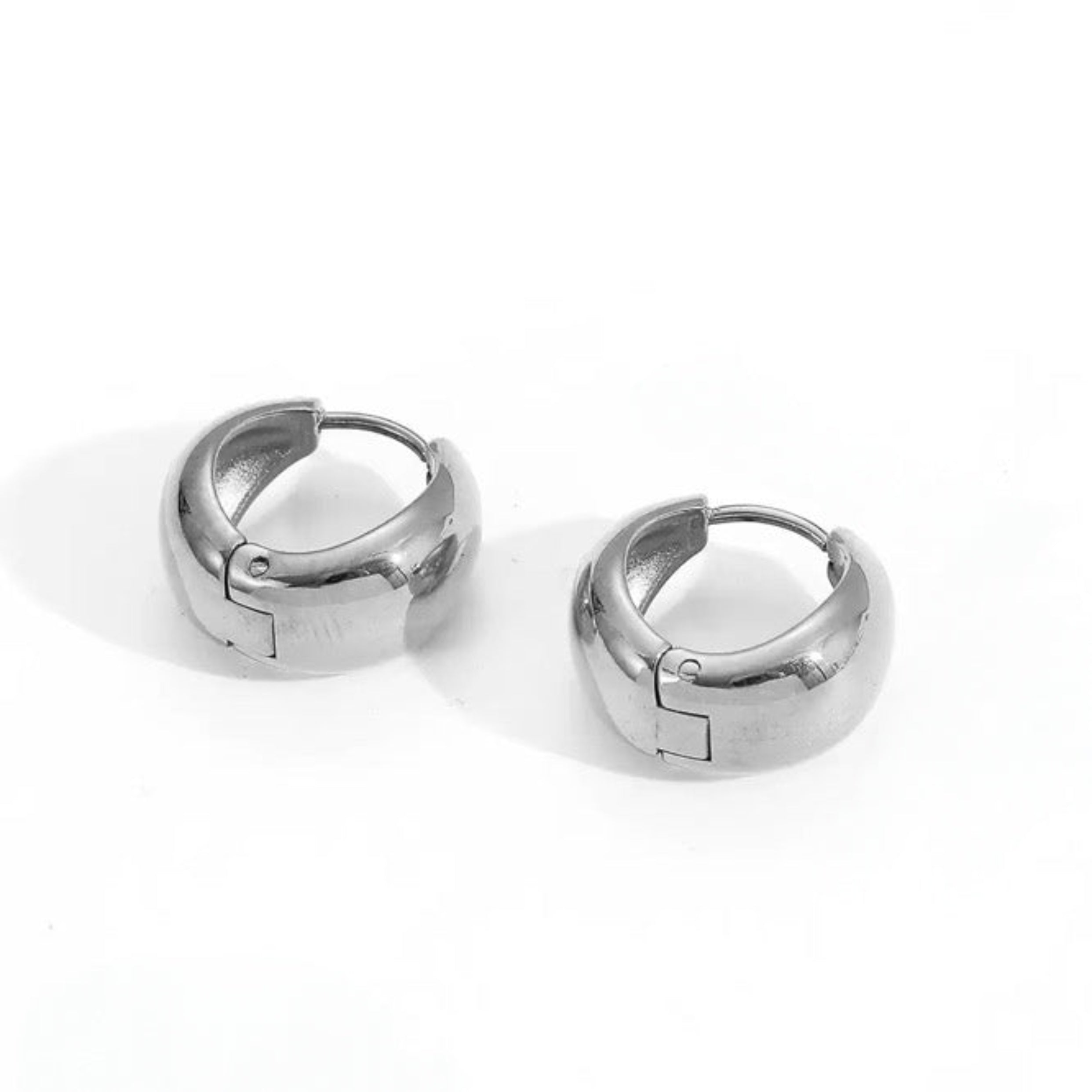 Gold-plated statement hoops for sensitive ears