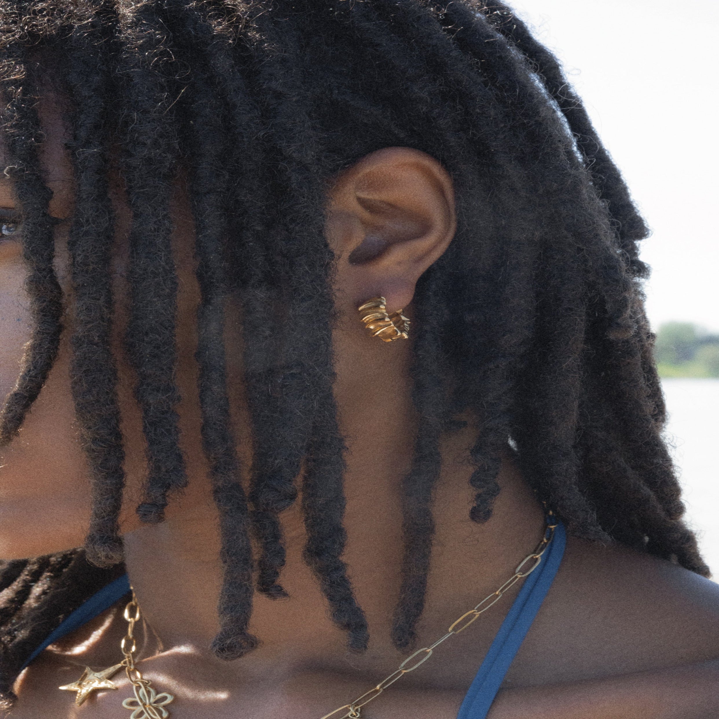 Tarnish-resistant gold plated hoop earrings