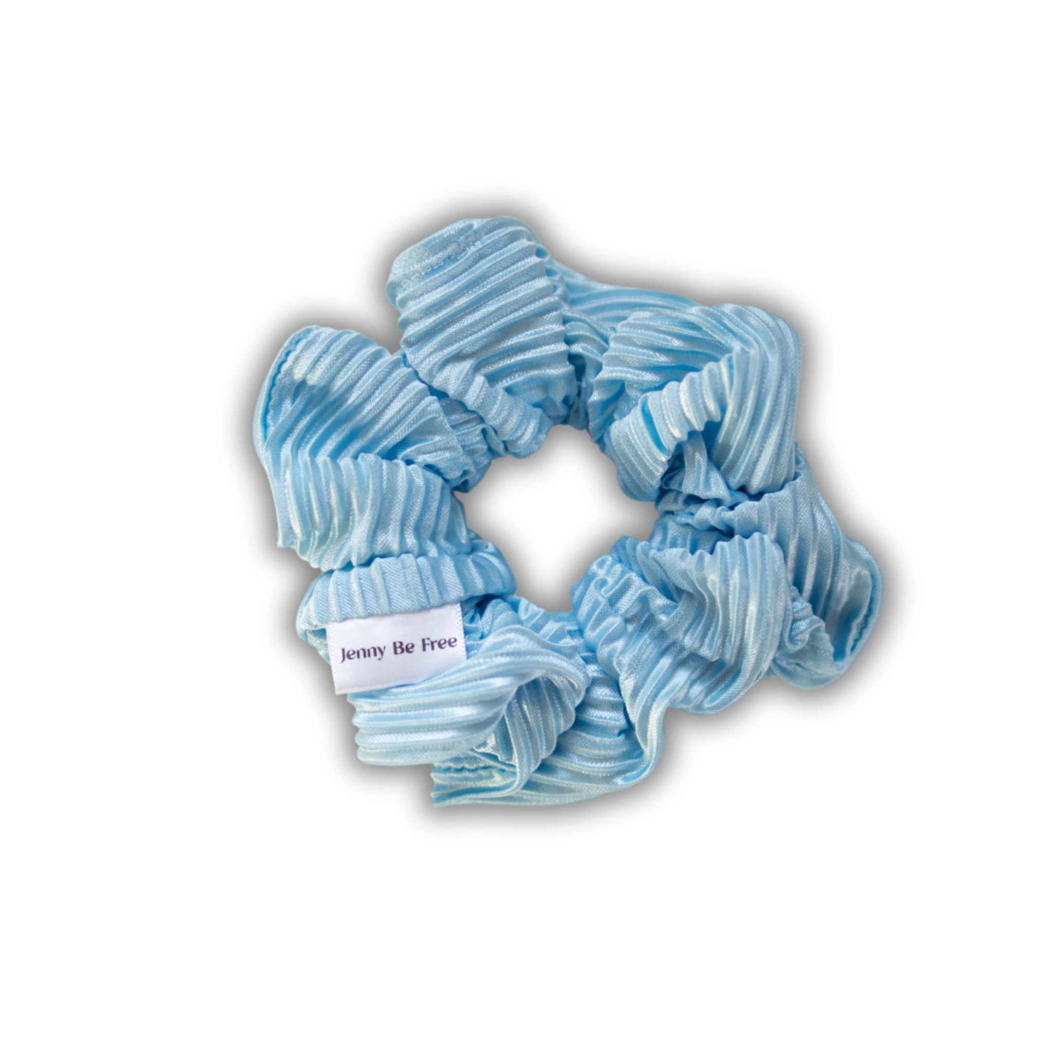 blue texture scrunchie