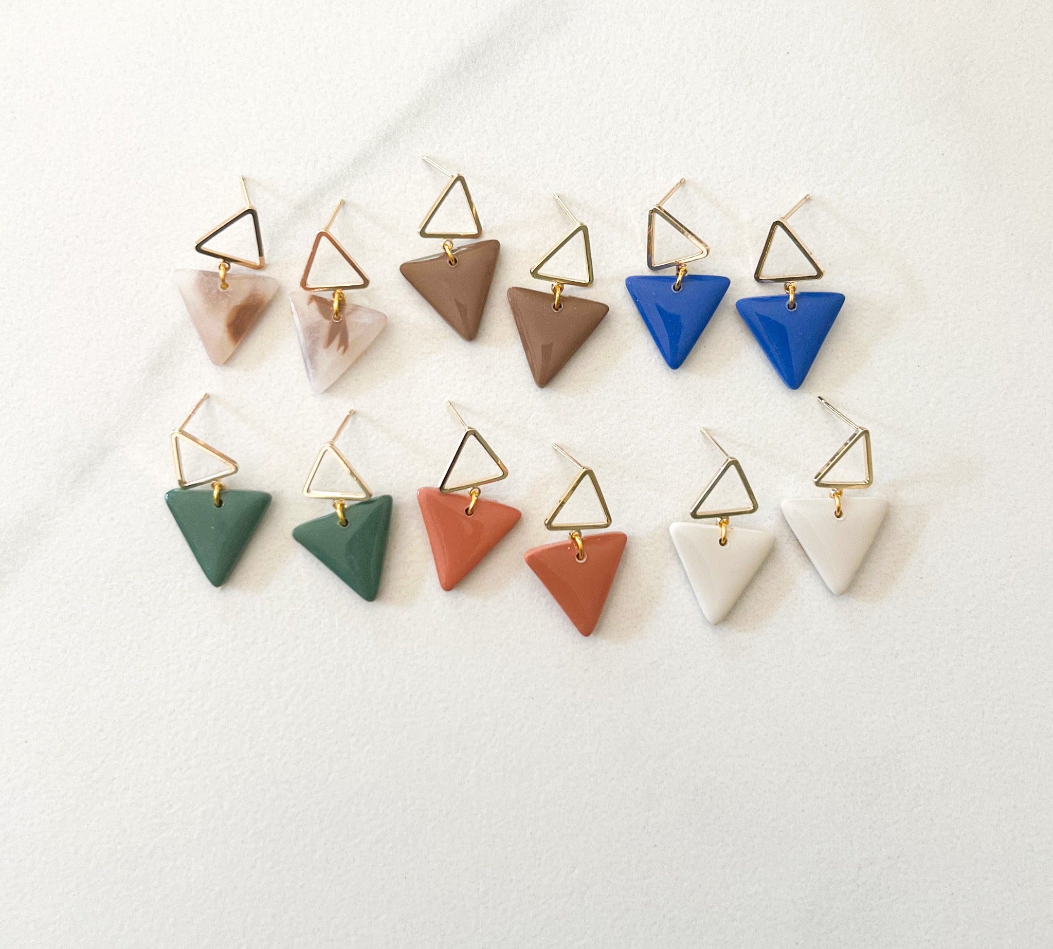 Polymer Clay Earrings: Trendy Triangles Jenny Be Free