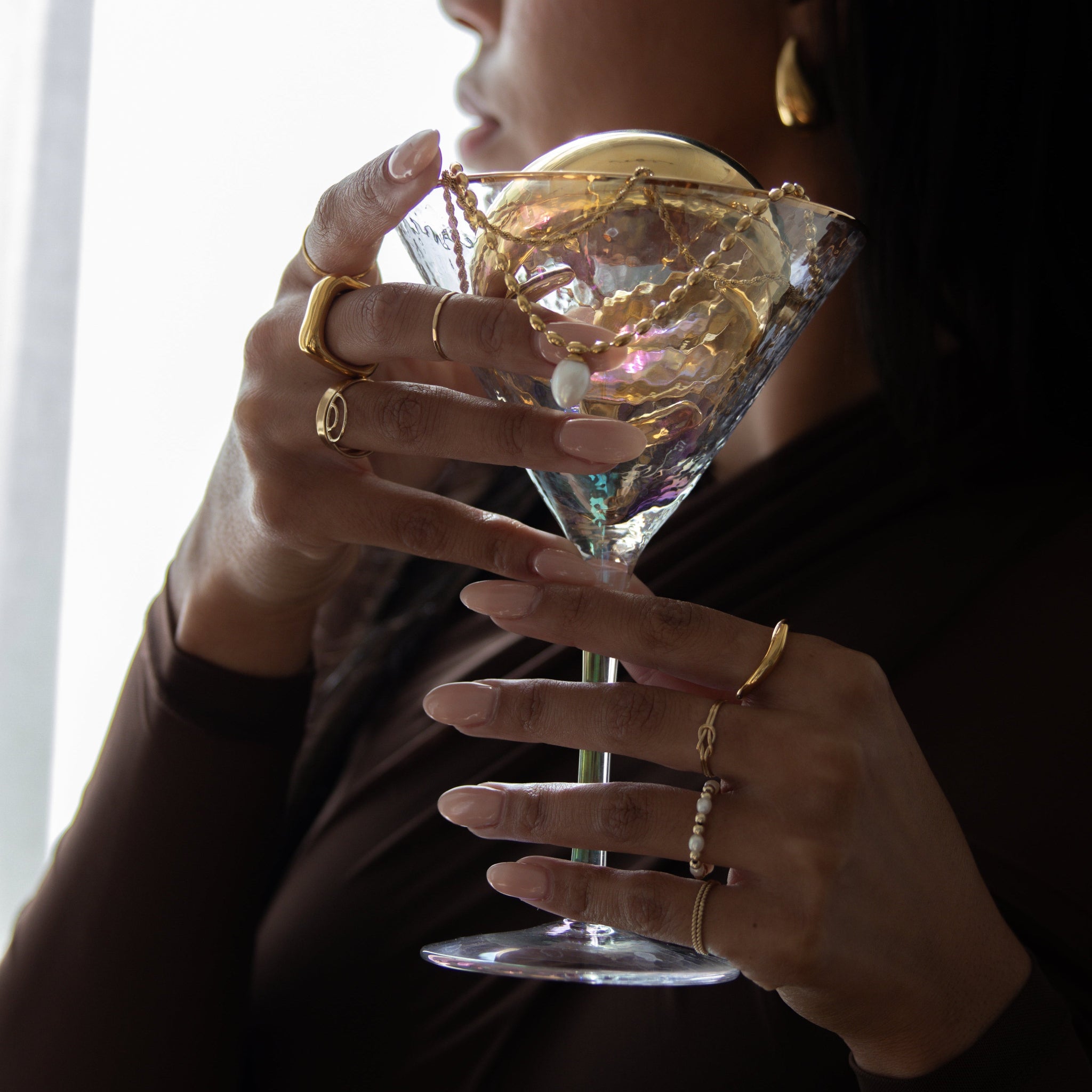 Pearl Gold Filled Stretchy Ring