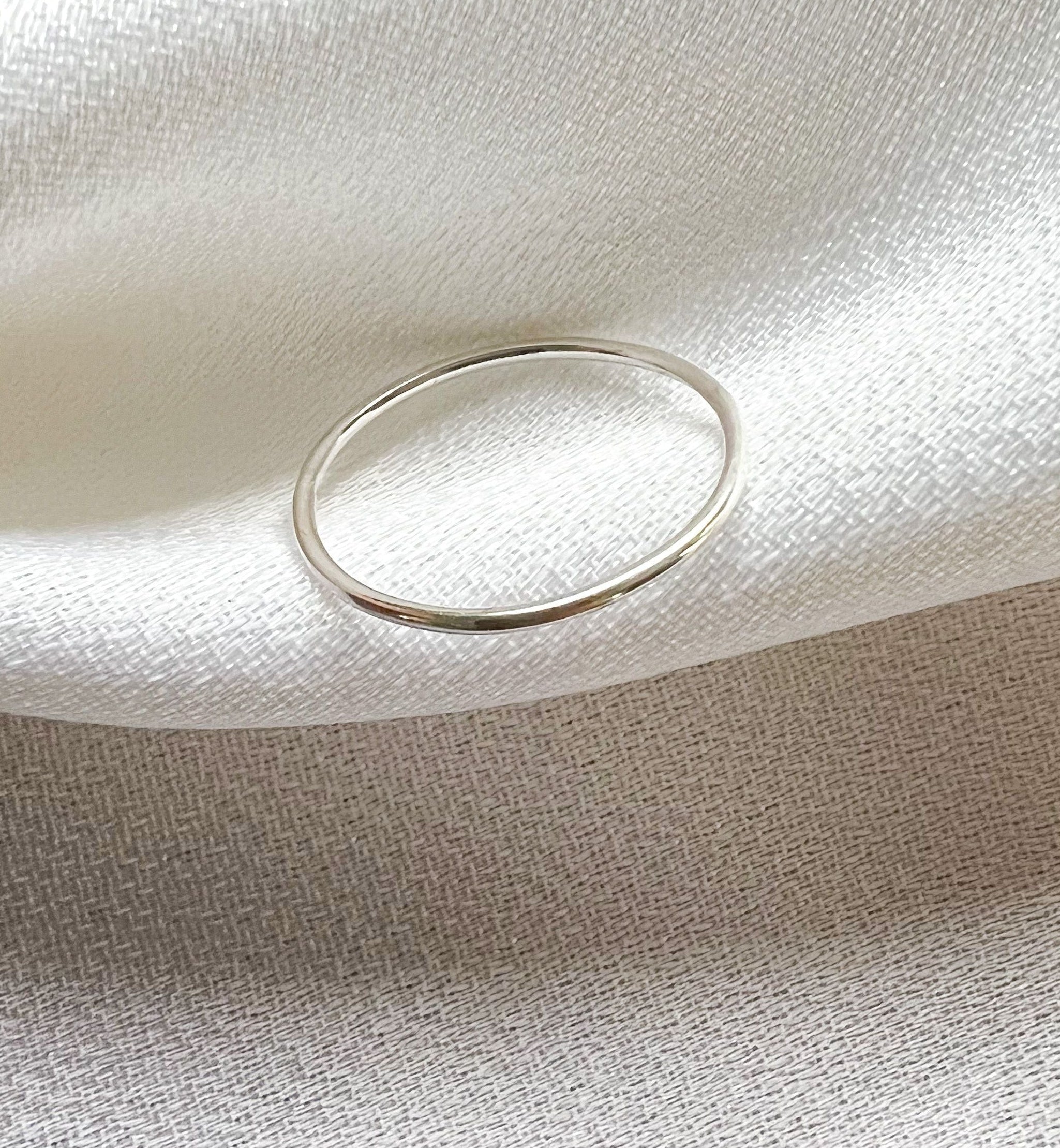 Silver dainty ring