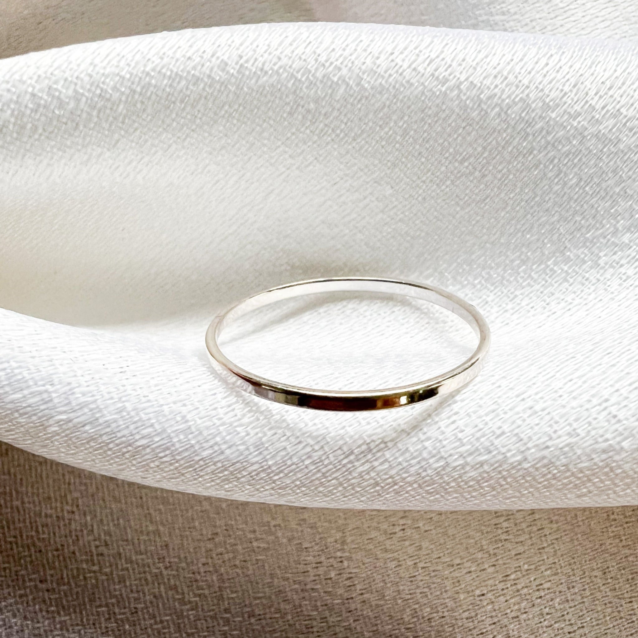 Silver dainty band ring sterling