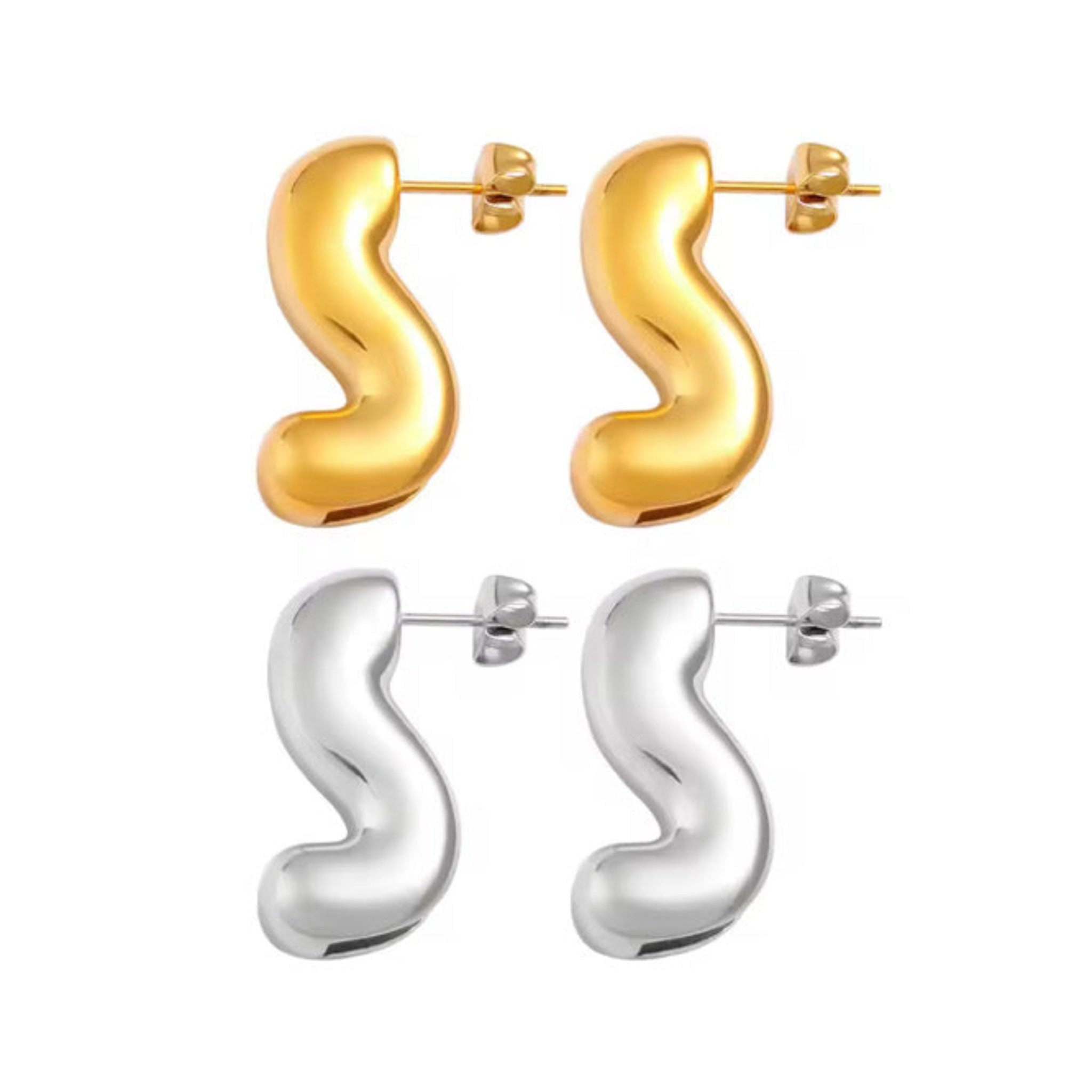 sugar loop stud earrings