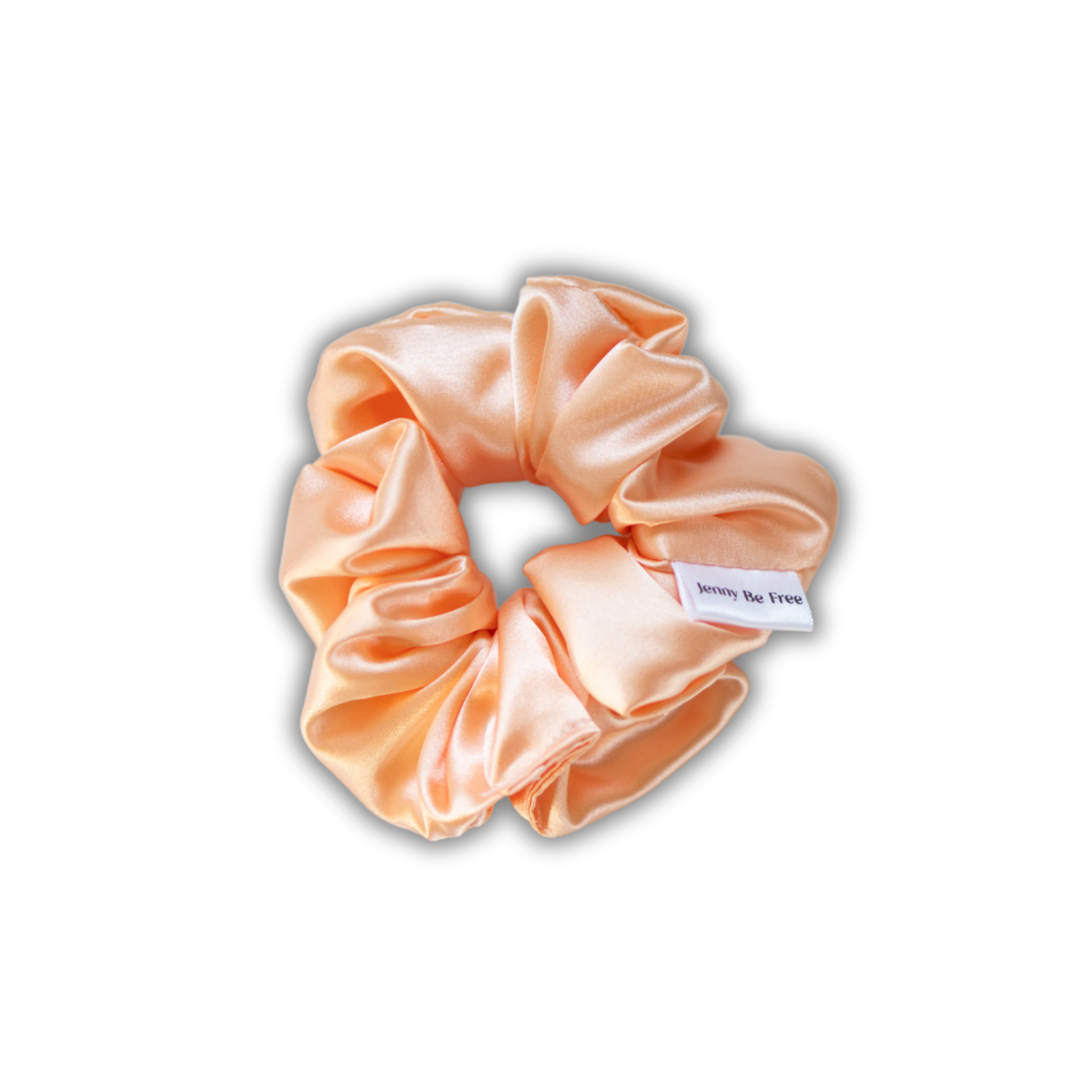 xl peach satin scrunchie