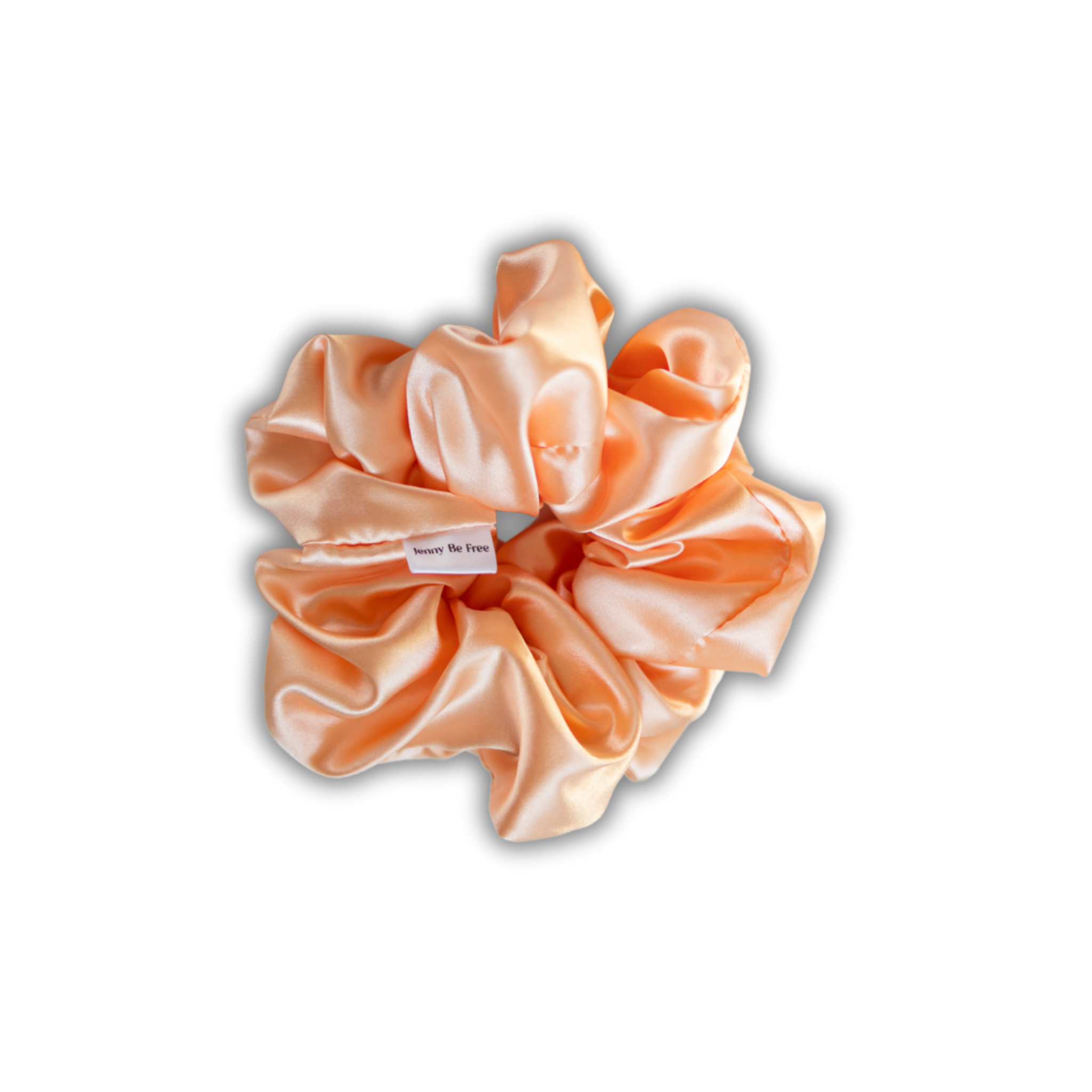 xl peach satin scrunchie