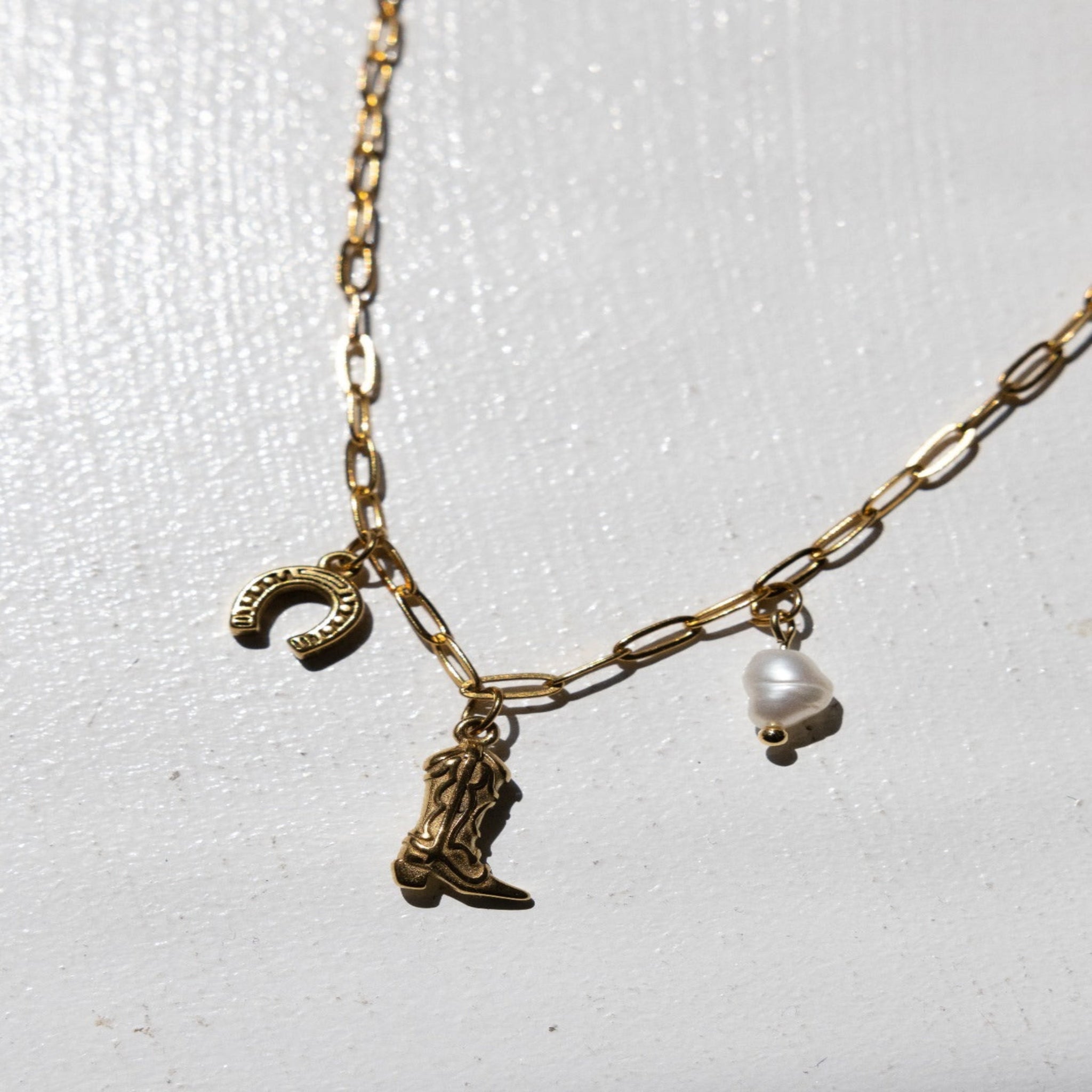 dainty coastal charm necklace