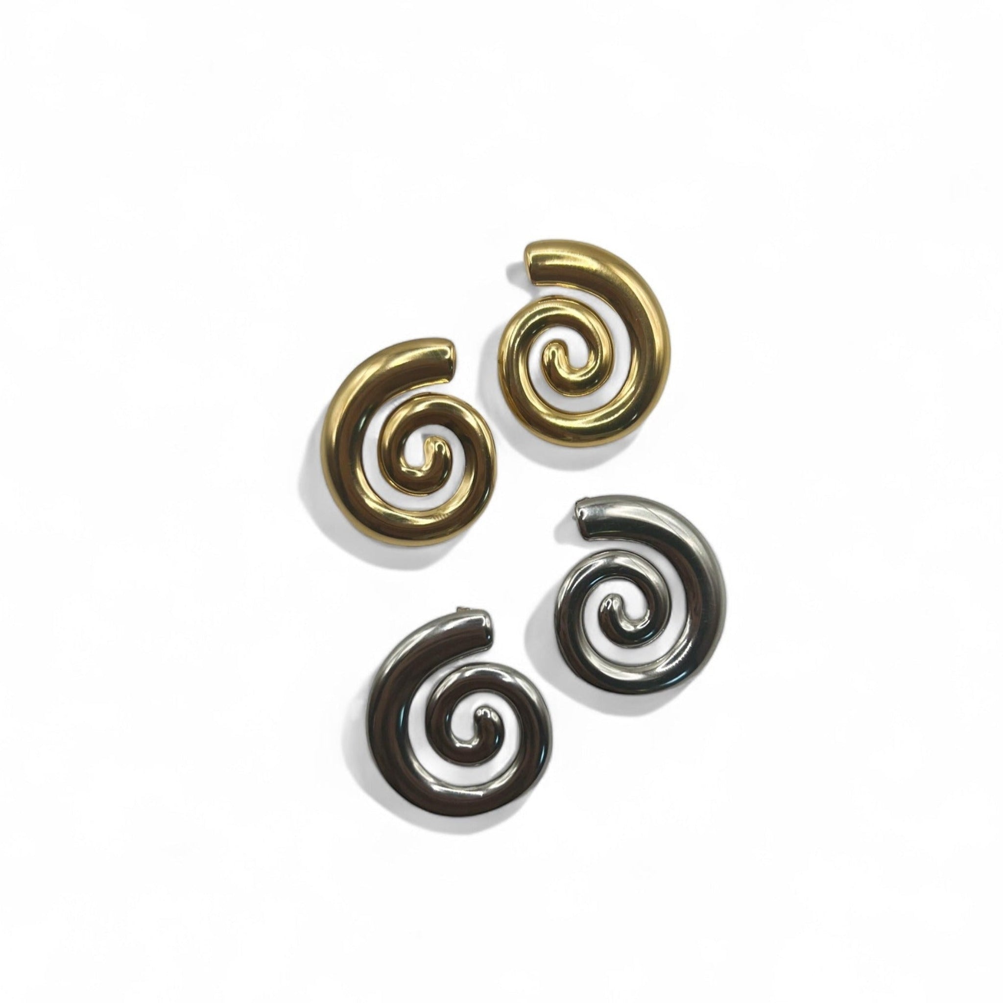 statement earring swirl