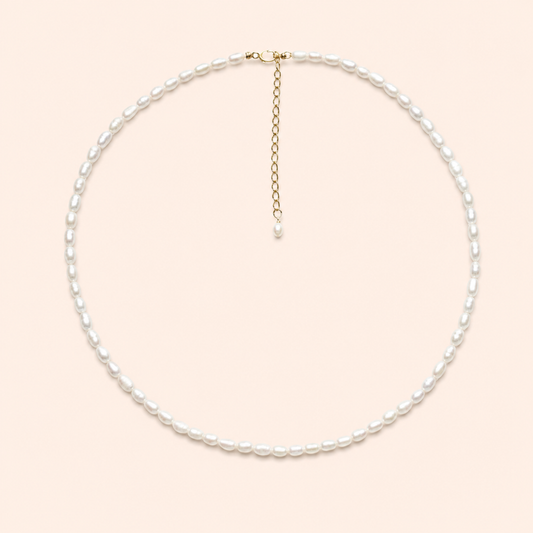 Miley freshwater pearl necklace with mixed 2mm, 3mm, 4mm and 8mm pearls