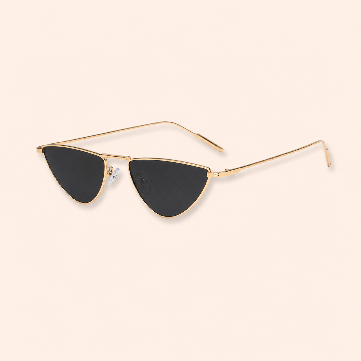 Slim gold-tone JBF logo sunglasses with dark UV400 lenses