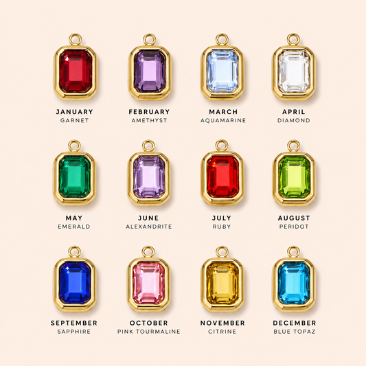Rectangle Birth Stones Jenny Be Free