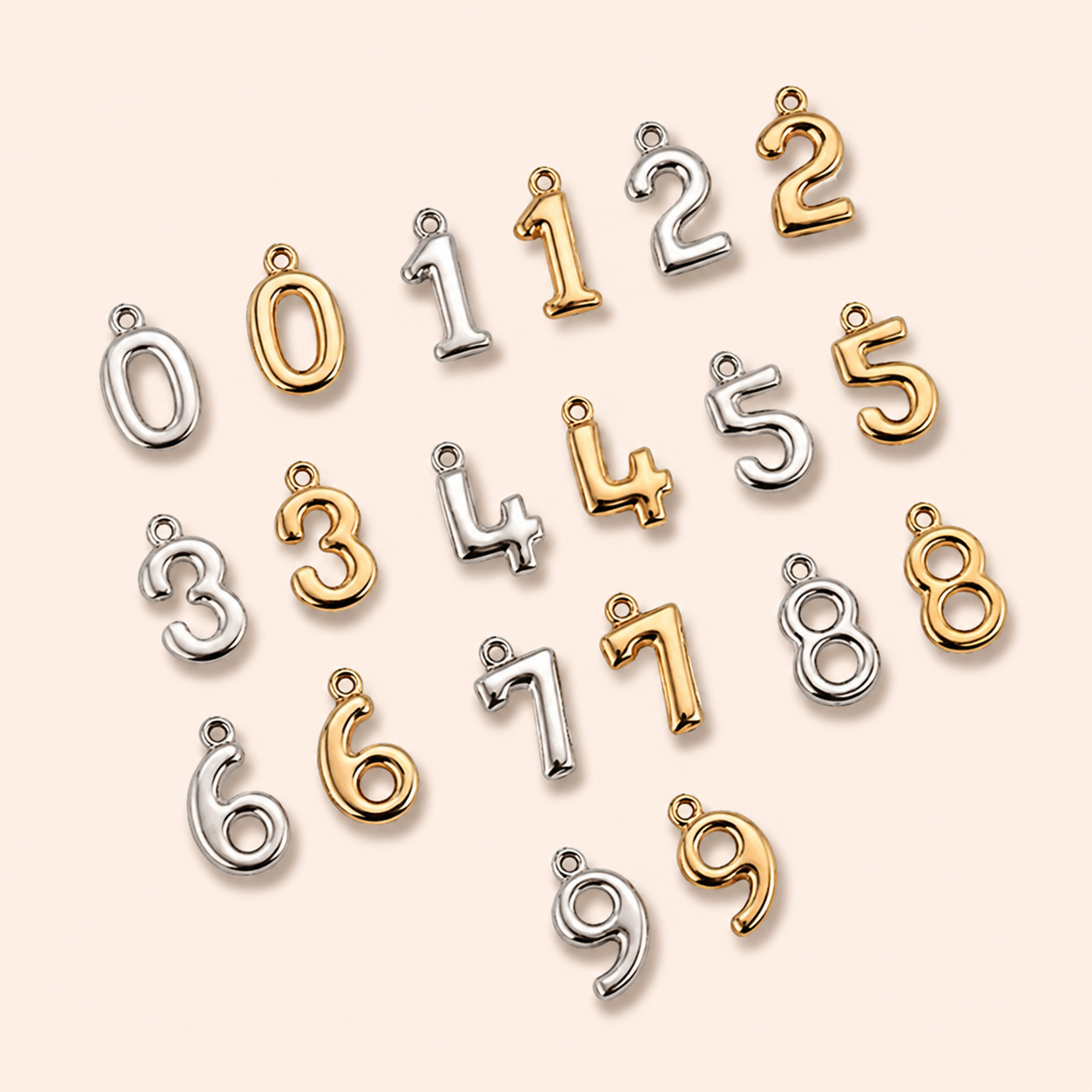 Bubble Number Charms Jenny Be Free