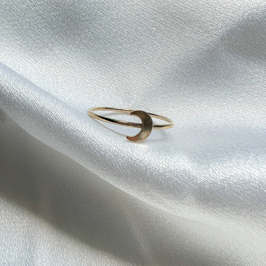 Dainty moon ring