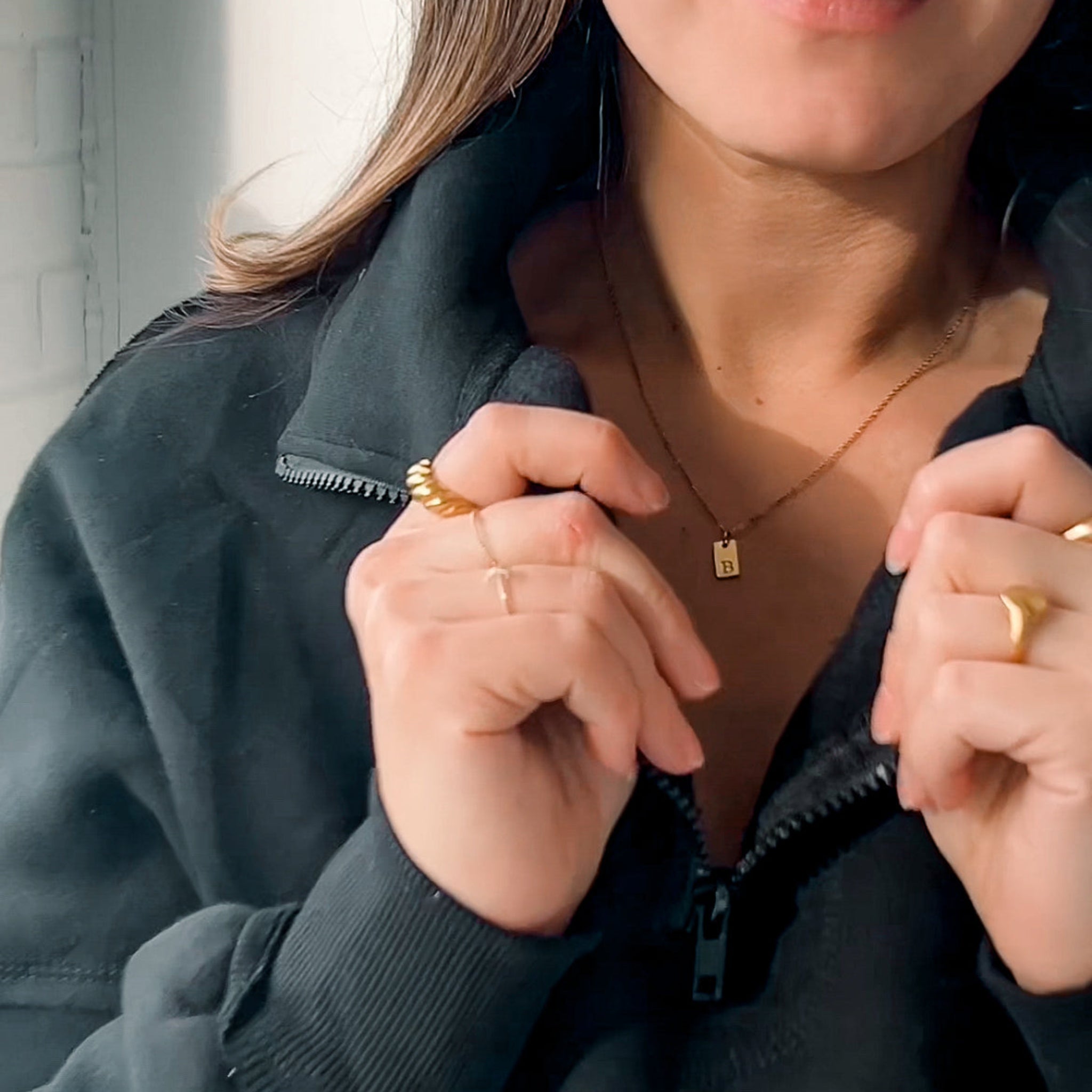 dainty initials necklaces