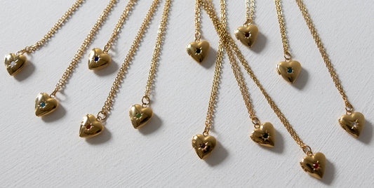 Birthstone Heart Necklace