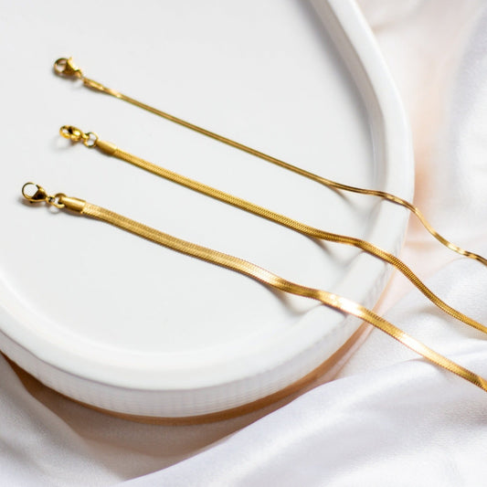 Herringbone Necklace gold