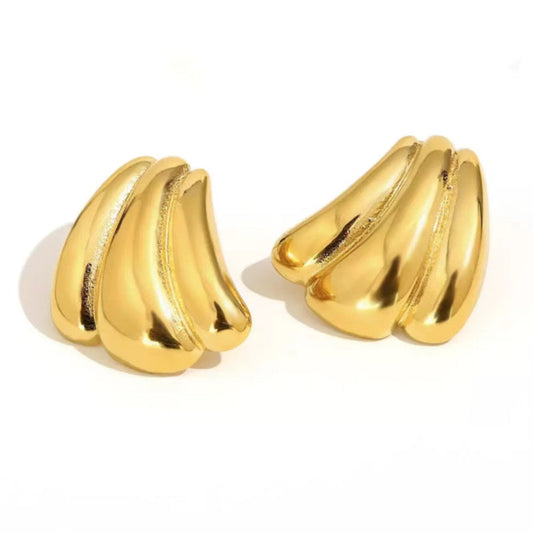 Vintage-inspired gold statement earrings
