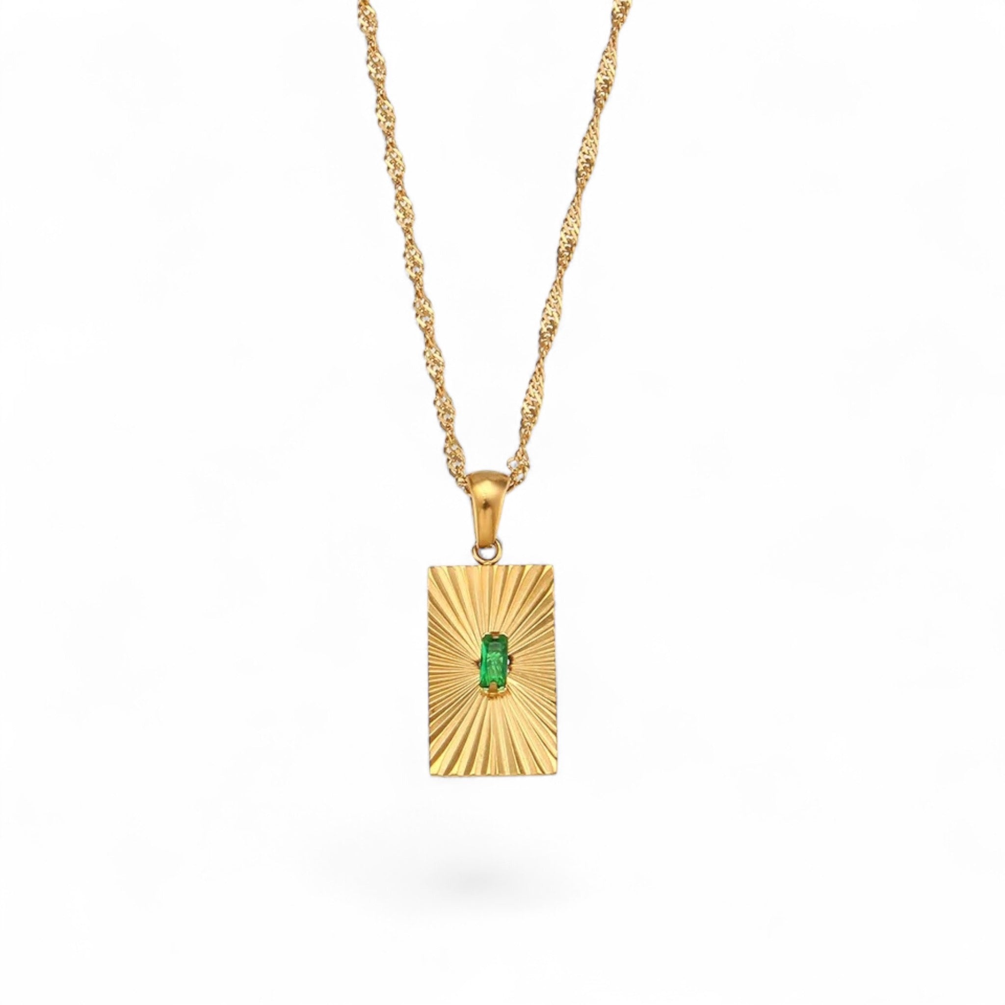 Necklace: Emerald Sherry Jenny Be Free