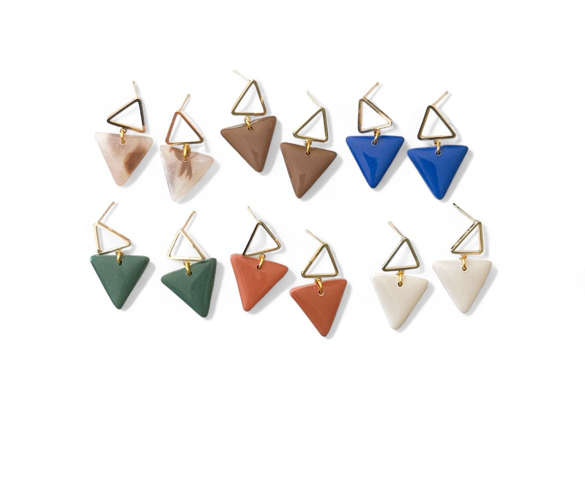 Polymer Clay Earrings: Trendy Triangles Jenny Be Free