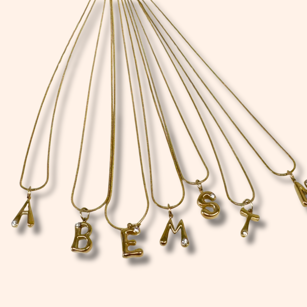 Necklace: Gold Diamond Initials Jenny Be Free