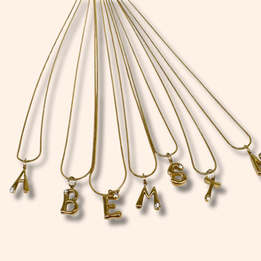 Necklace: Gold Diamond Initials Jenny Be Free