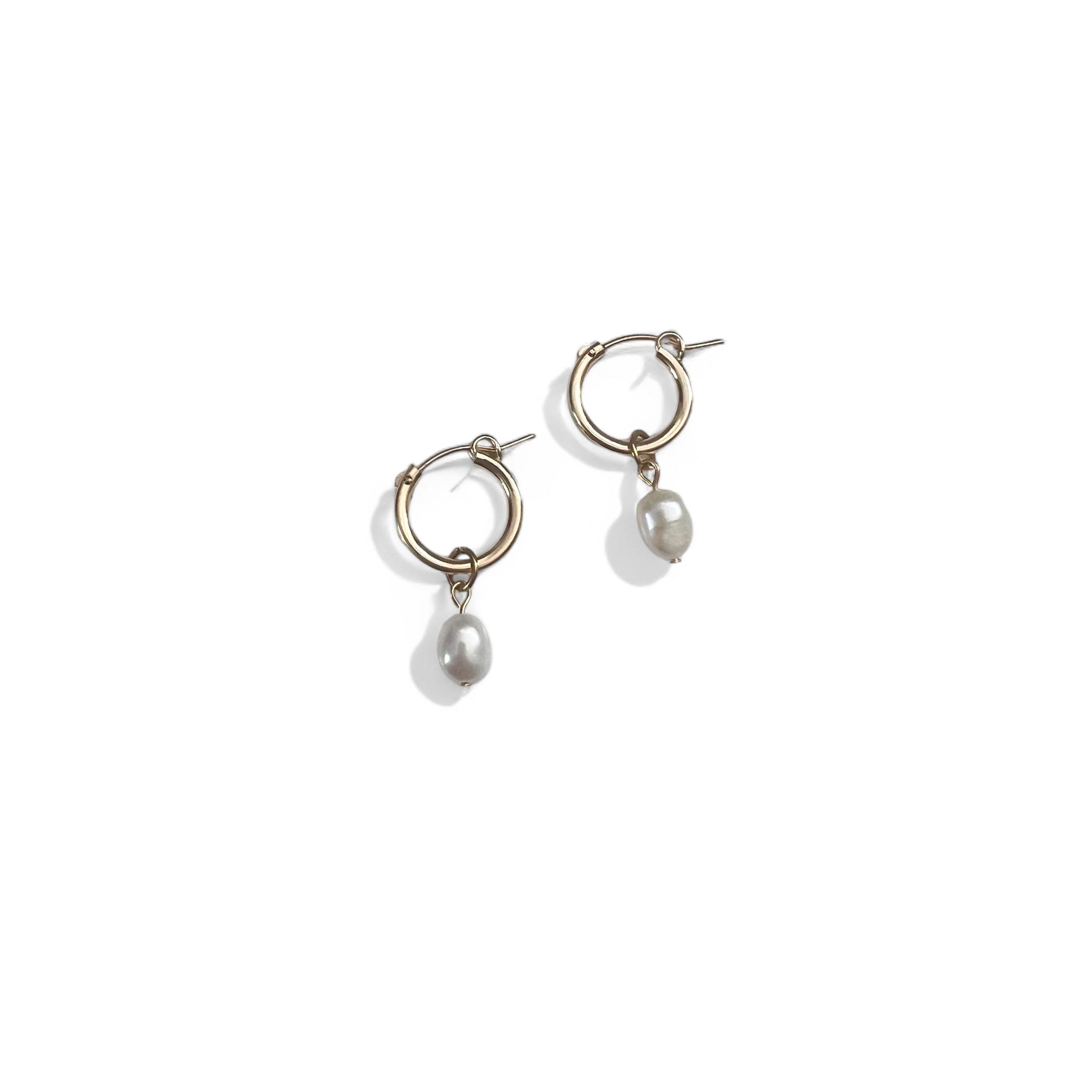 Organic Pearl Hoops Jenny Be Free