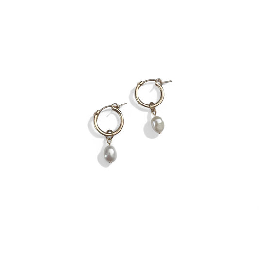 Organic Pearl Hoops Jenny Be Free
