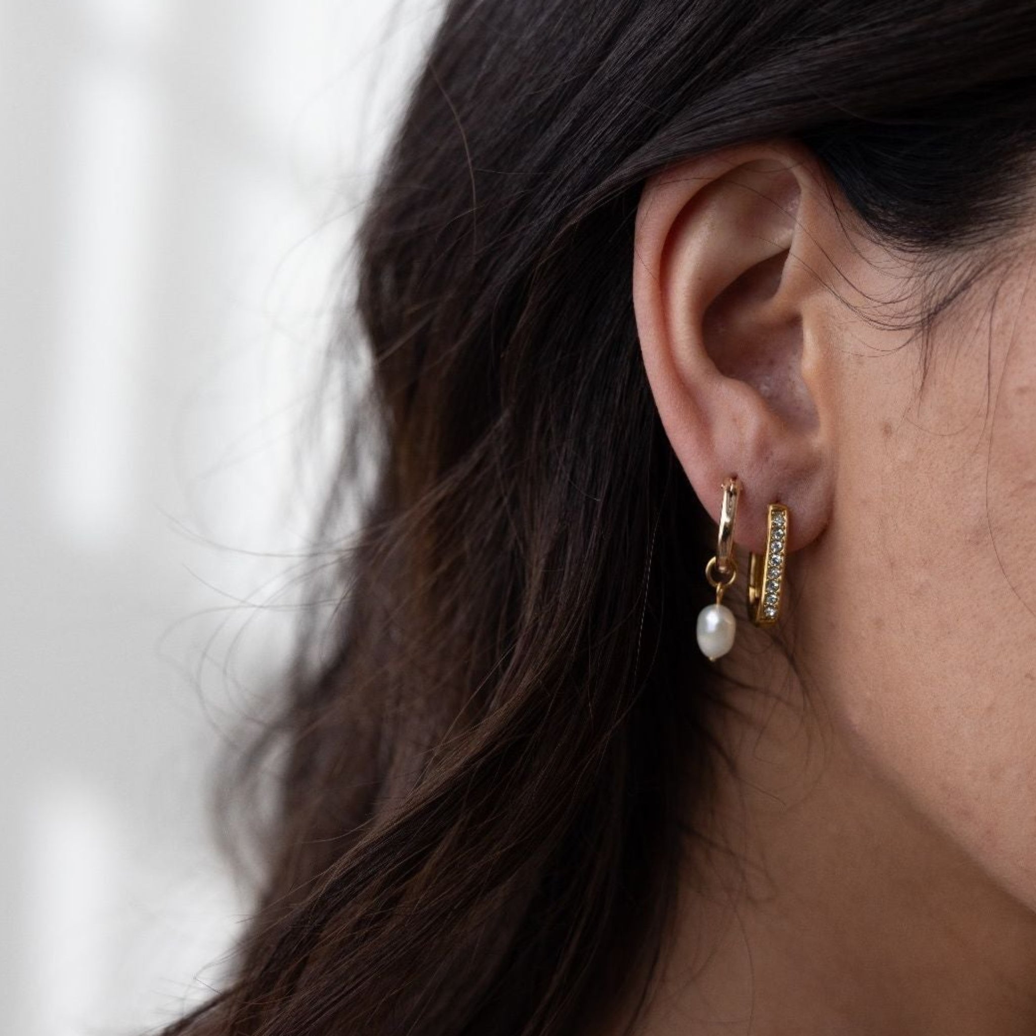 Organic Pearl Hoops Jenny Be Free