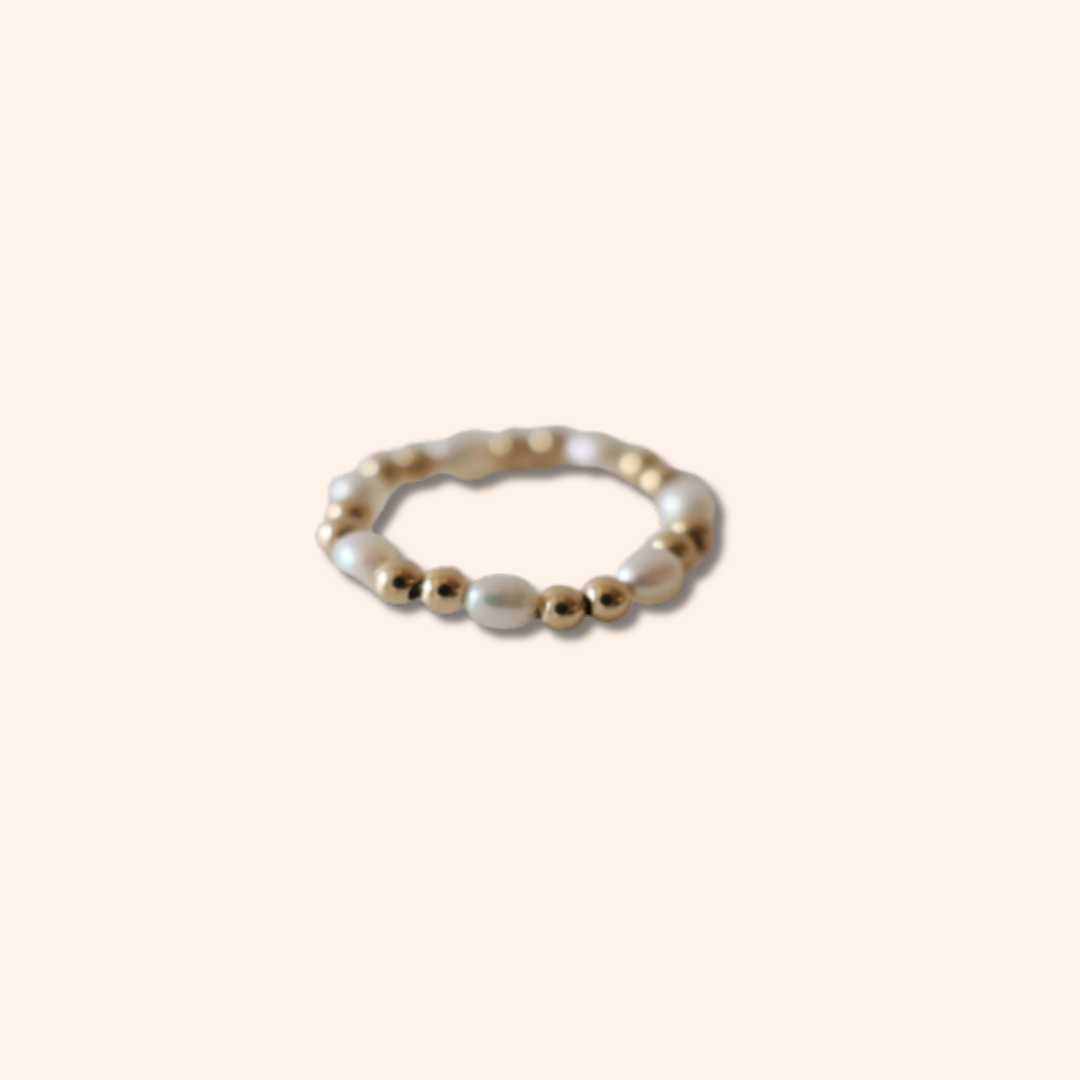 Ring: Beaded Pearly Jenny Be Free