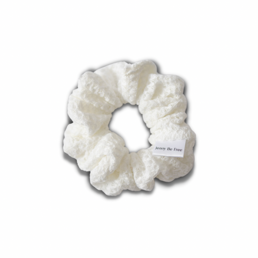 white scrunchie