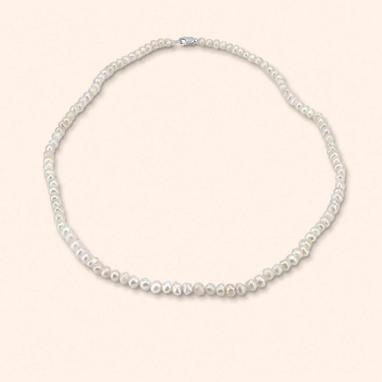 Miley freshwater pearl necklace with mixed 2mm, 3mm, 4mm and 8mm pearls