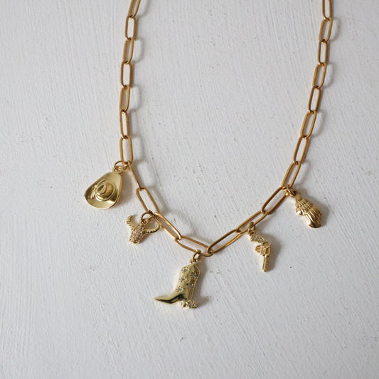 cowgirl charm necklace