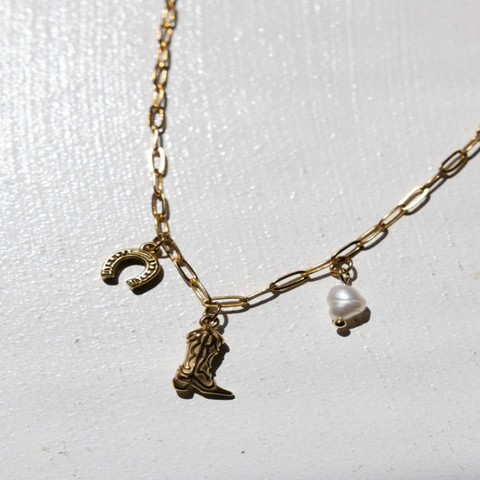 dainty coastal charm necklace