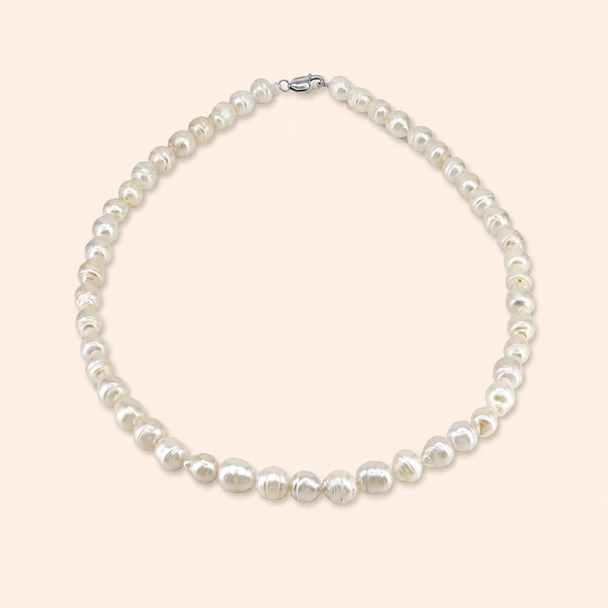 Miley freshwater pearl necklace with mixed 2mm, 3mm, 4mm and 8mm pearls