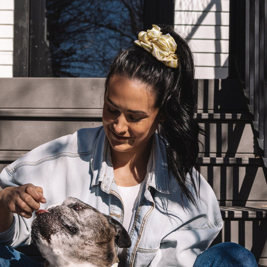 groovy sunshine scrunchie bandana