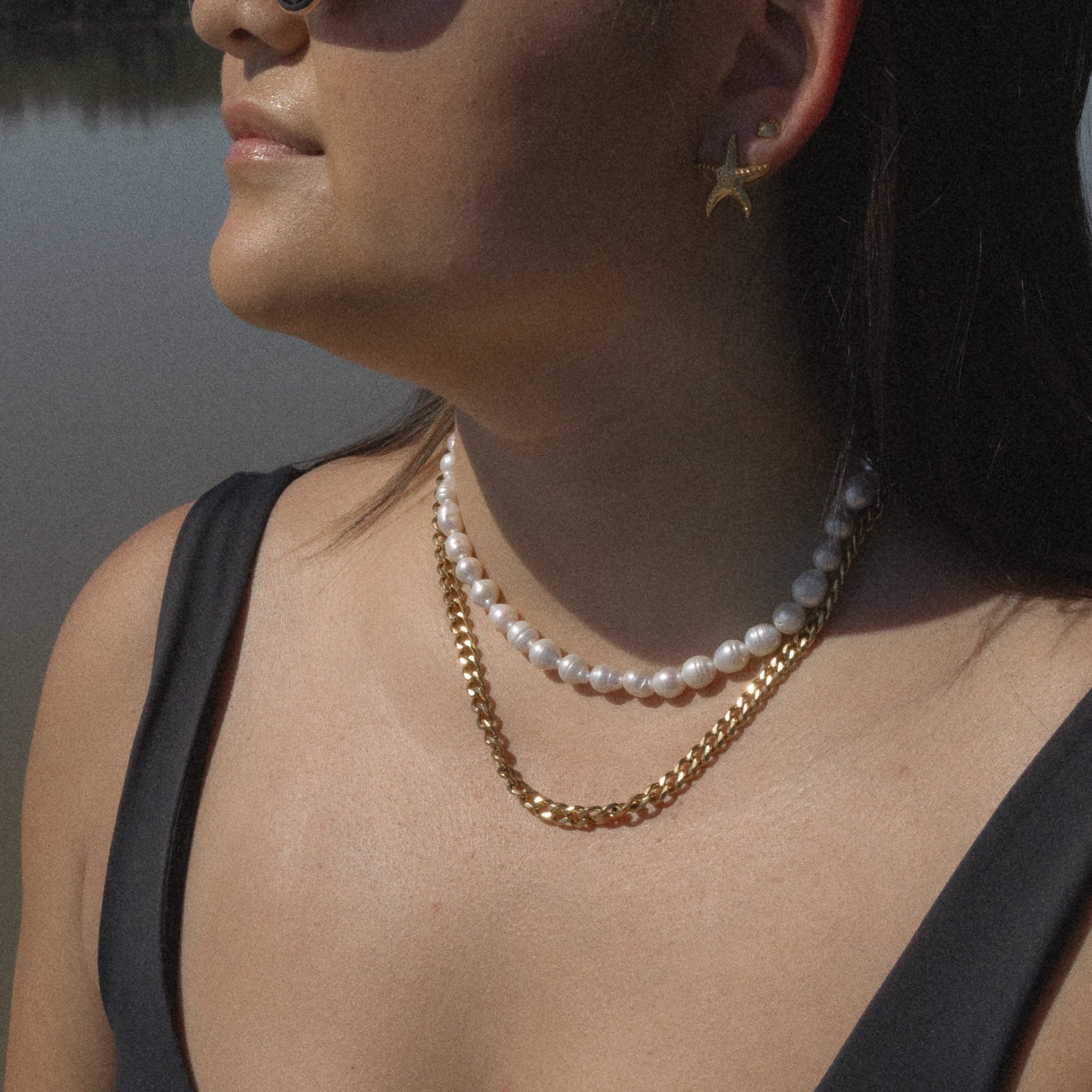 Layered freshwater pearl necklace – 2mm to 8mm pearls