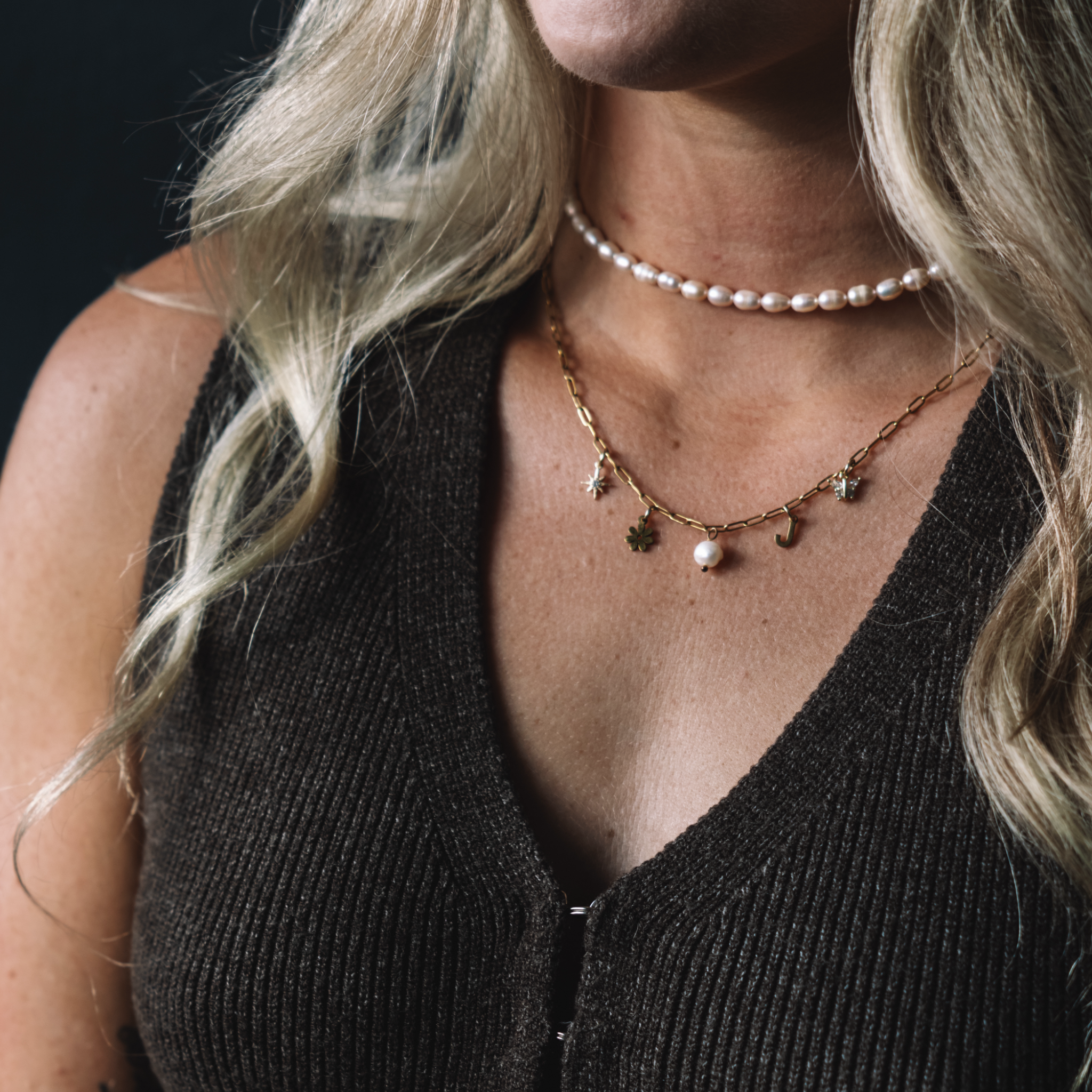 Layered freshwater pearl necklace – 2mm to 8mm pearls