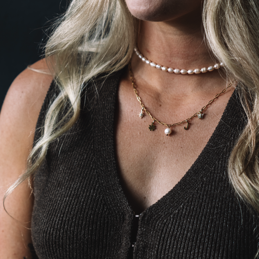 Layered freshwater pearl necklace – 2mm to 8mm pearls