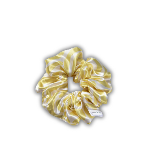 yellow abstract scrunchie