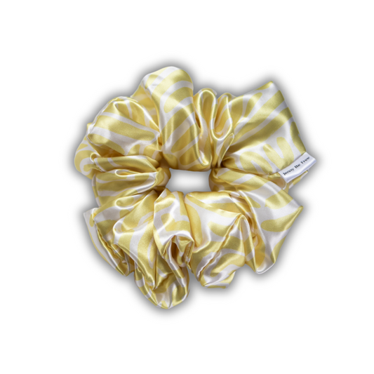 yellow abstract scrunchie